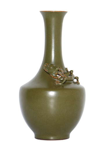 乾隆單色釉之珍!茶葉末釉螭龍撇口瓶何以冠絕禦窯?