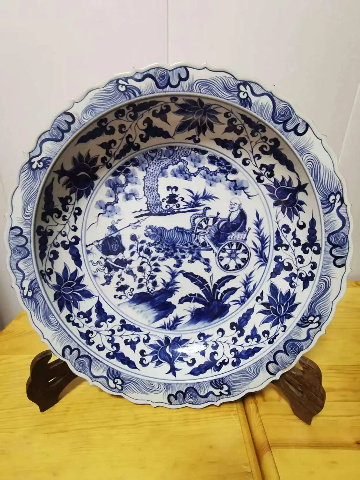 元青花鬼穀下山賞盤