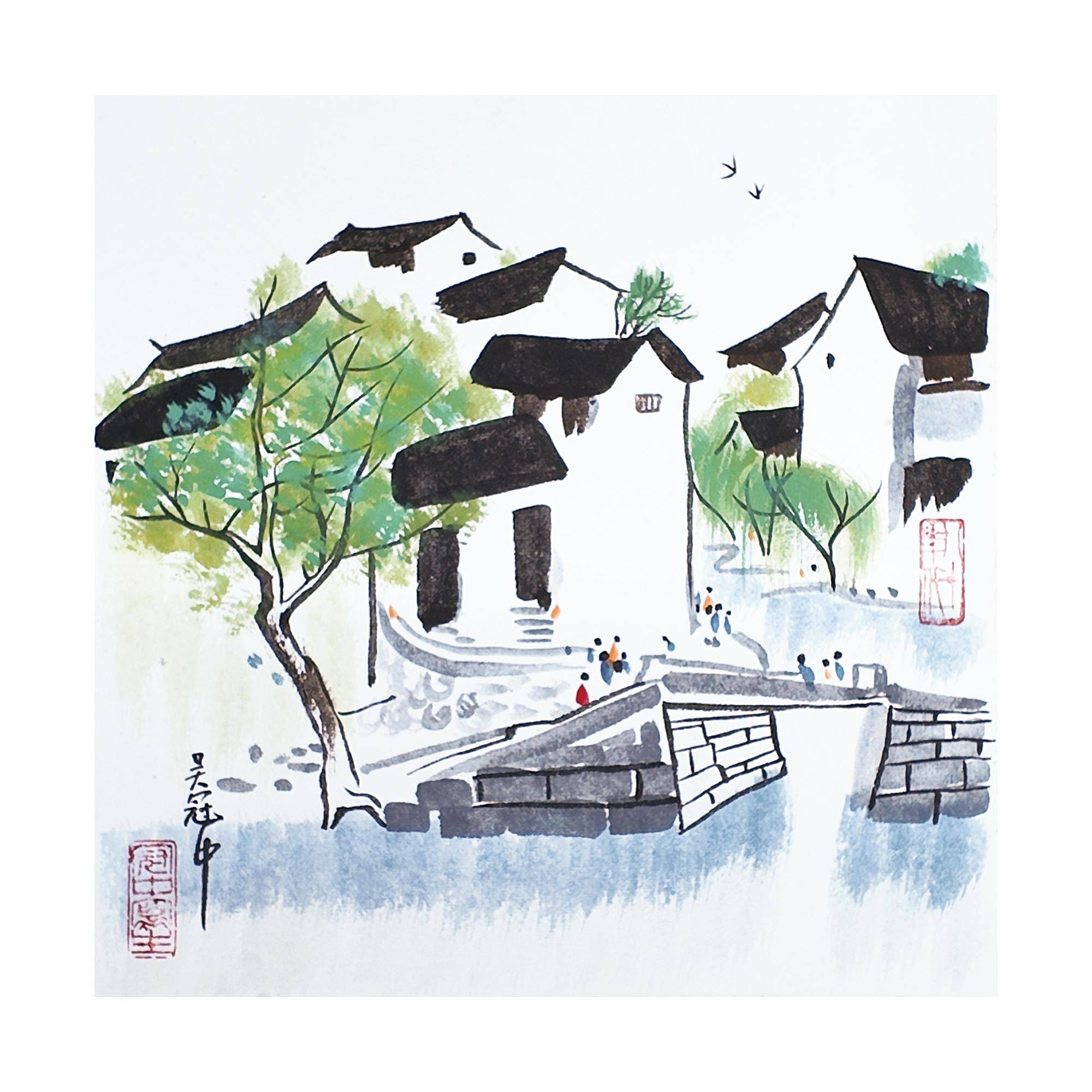 多祿溙2026春季拍賣: 江南春岸水鄉圖,38.5萬新元成交