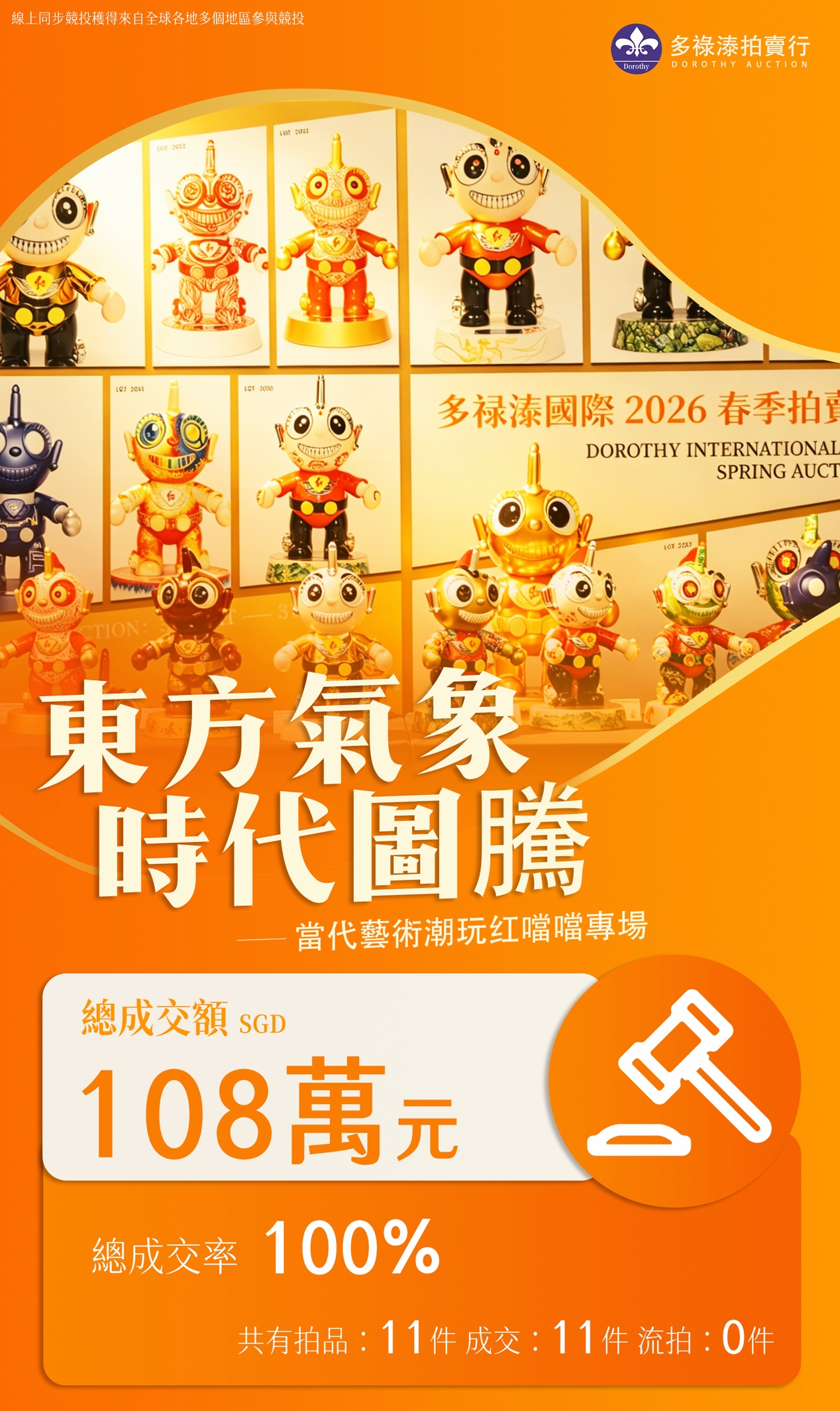 100%斬獲白手套！多祿溙國際春拍「紅噹噹」專場引領當代潮流藝術新風向